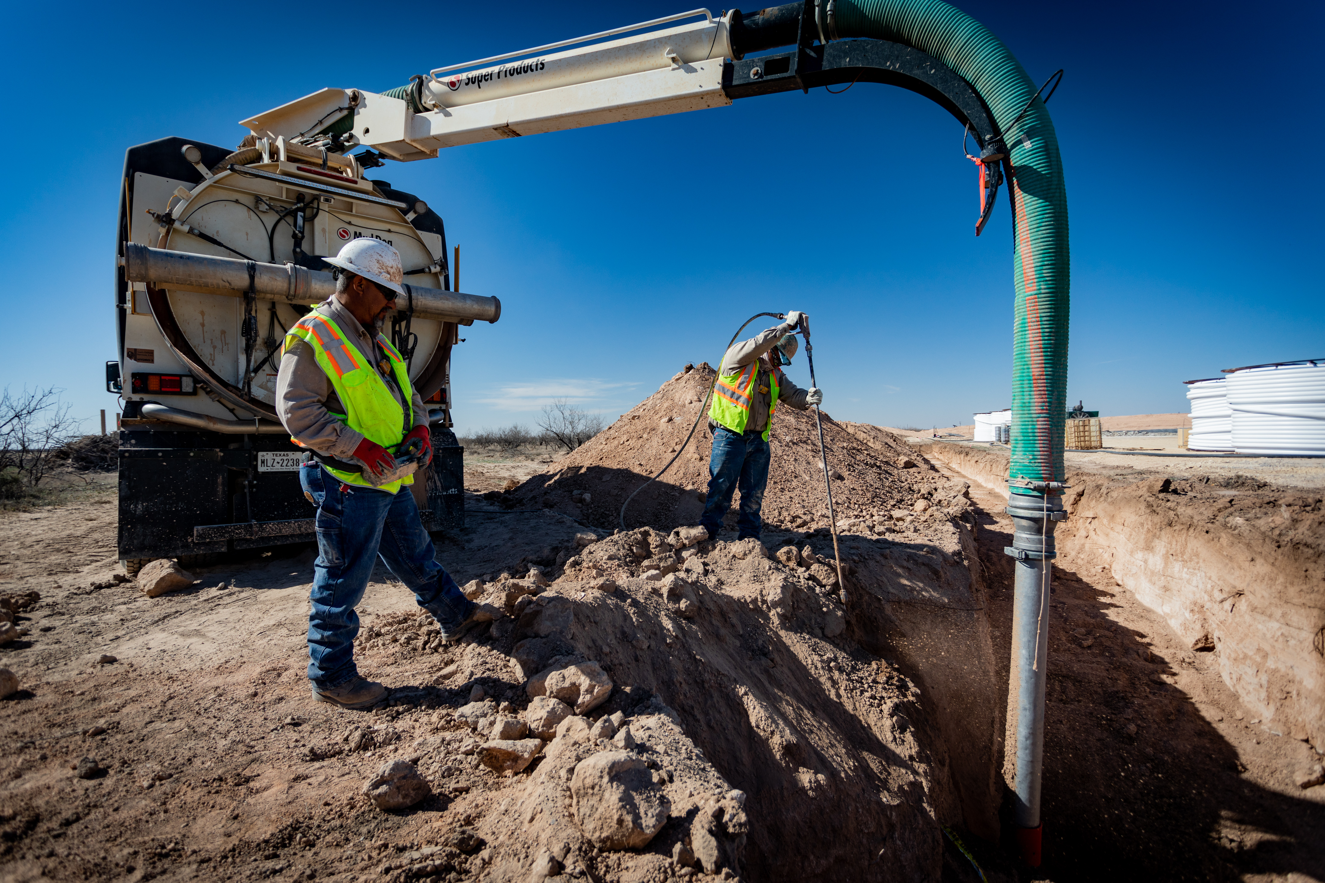 Hydrovac excavation